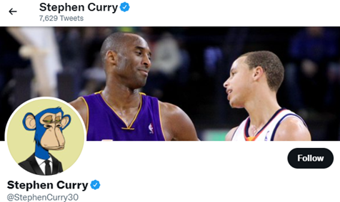 Figure 4 - Stephen Curry's Twitter account